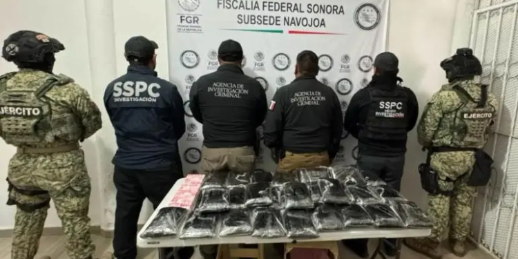 Detienen a hombre con 32 kilos de fentanilo en Huatabampo, Sonora