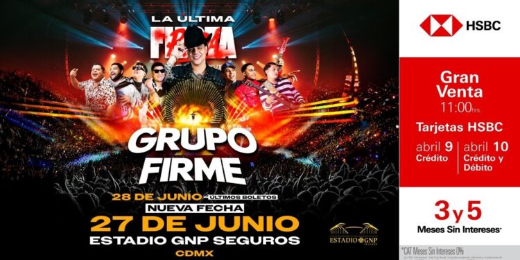 Grupo Firme anuncia una noche más en el Estadio GNP Seguros