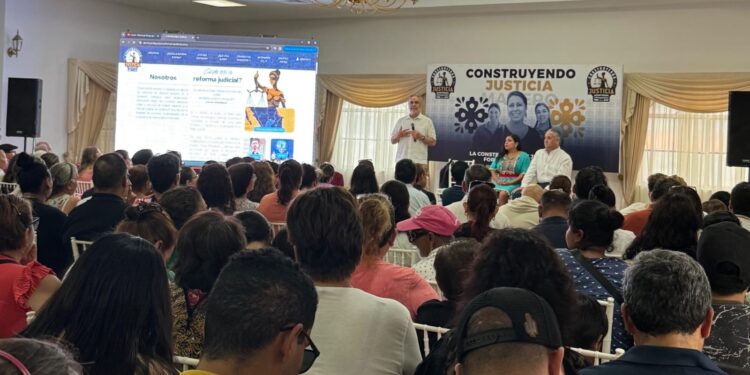 Ramírez Cuéllar promueve histórica votación judicial en gira por Tamaulipas