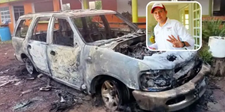 Incendian camioneta de candidato a la alcaldía de Jilotepec, Veracruz