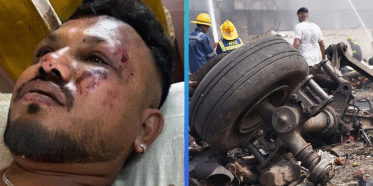 Sobreviviente del accidente de Air India sale caminando tras desplome