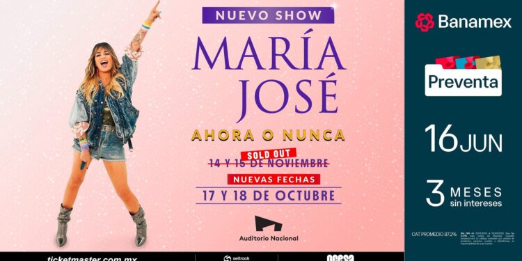 María José suma dos fechas más a su nueva gira “Ahora o Nunca”