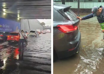 Calles inundadas y caos tras fuerte lluvia en CDMX; suben alerta